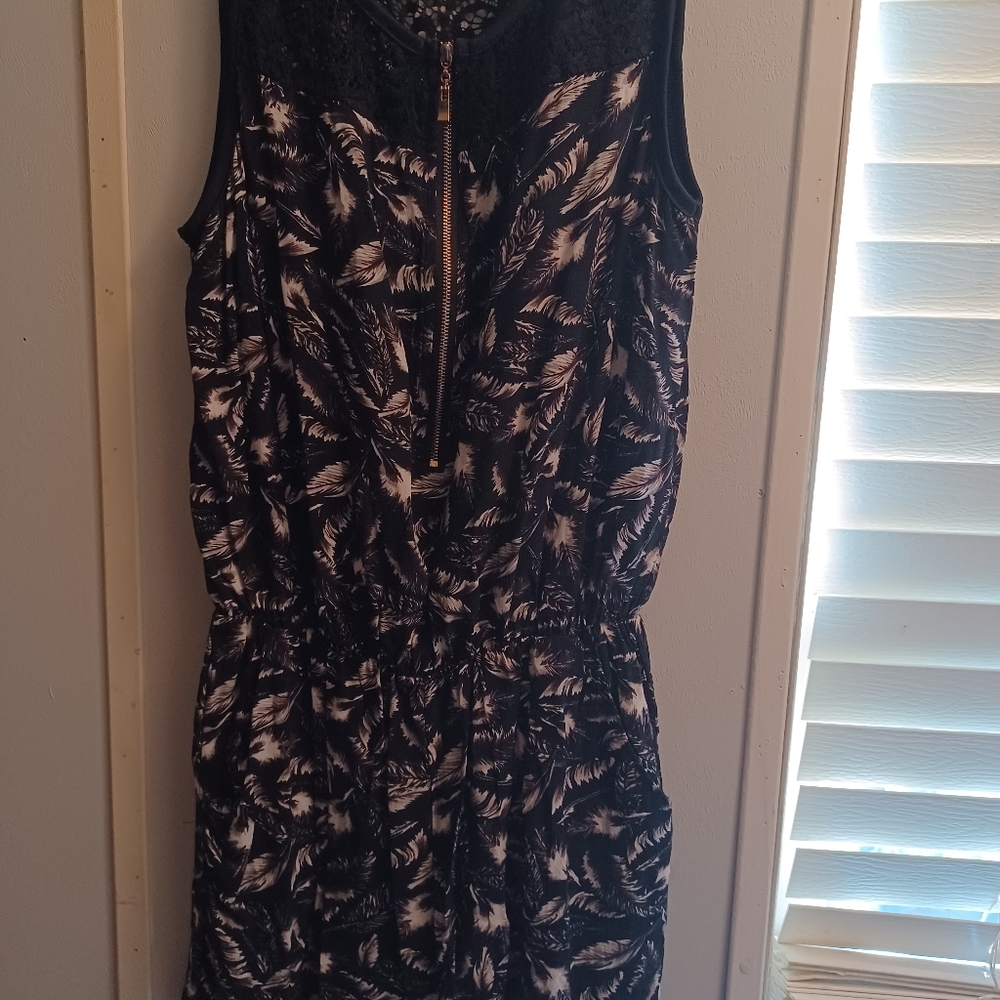Zippered front romper